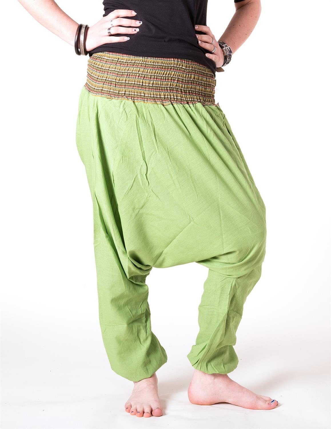 Vishes Haremshose Luftige Sommerhose Haremshose Pluderhose Baggahose, Yogahose