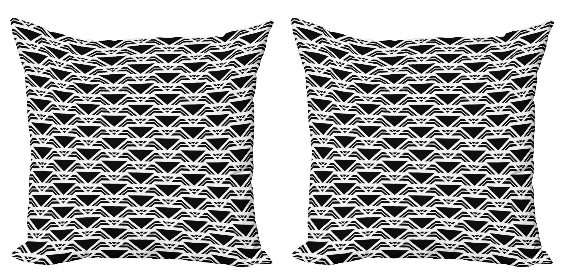 Kissenbezüge Modern Accent Doppelseitiger Digitaldruck, Abakuhaus (2 Stück), Geometrisch Moderne Bars und Triangles