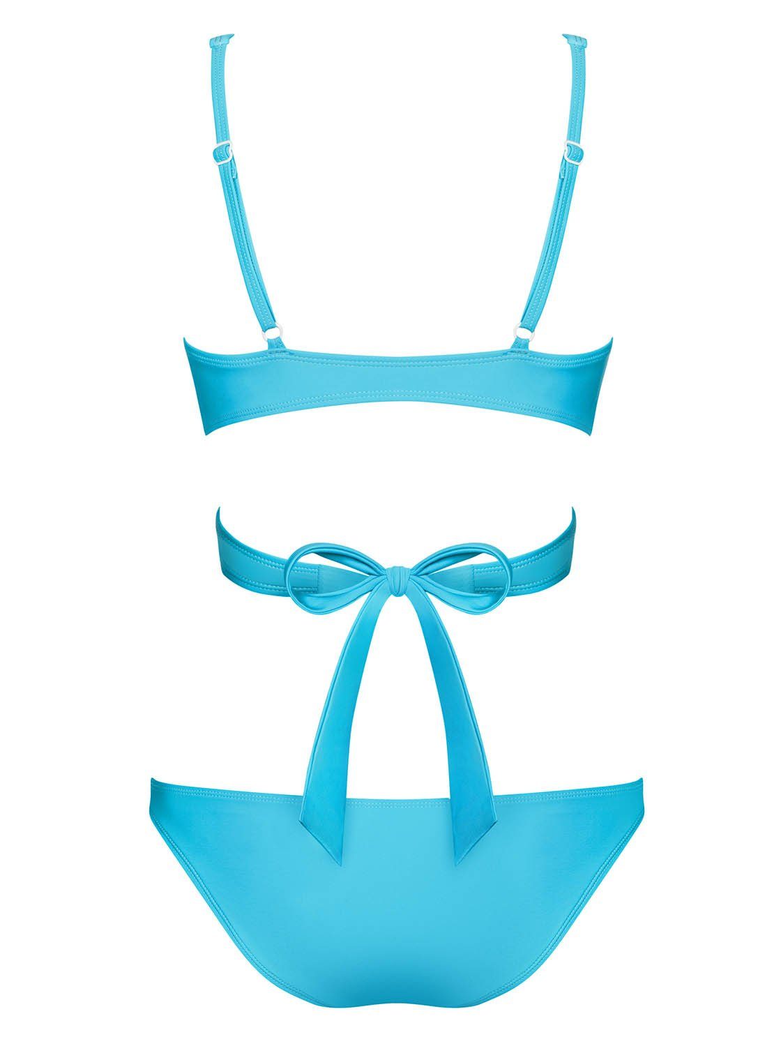 Push-Up-Bikini Bikini blau Slip (Set) + Obsessive Cobaltica elastisch BH
