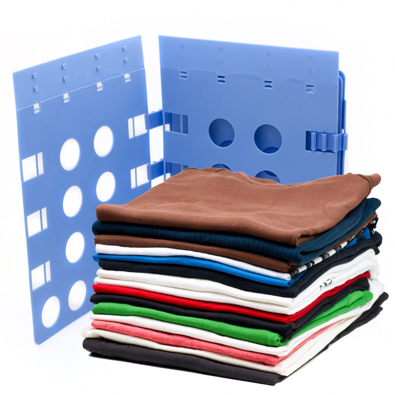 Goods+Gadgets Faltbox Profi Wäschefalter – Wäsche Faltbrett Hemden & Pullover (Falthilfe), Wäsche-Faltbrett Hemdenfalter