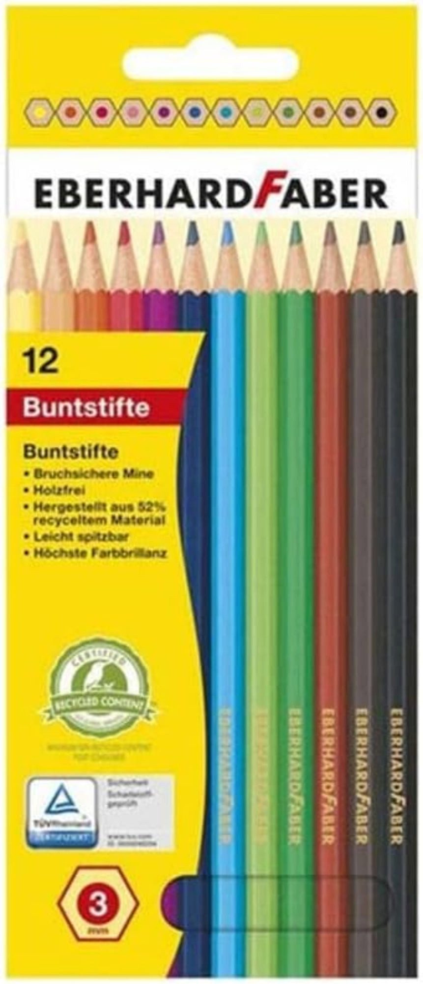 Eberhard Faber Buntstift EBERHARD FABER Buntstifte Colori hexagonal 12er Set