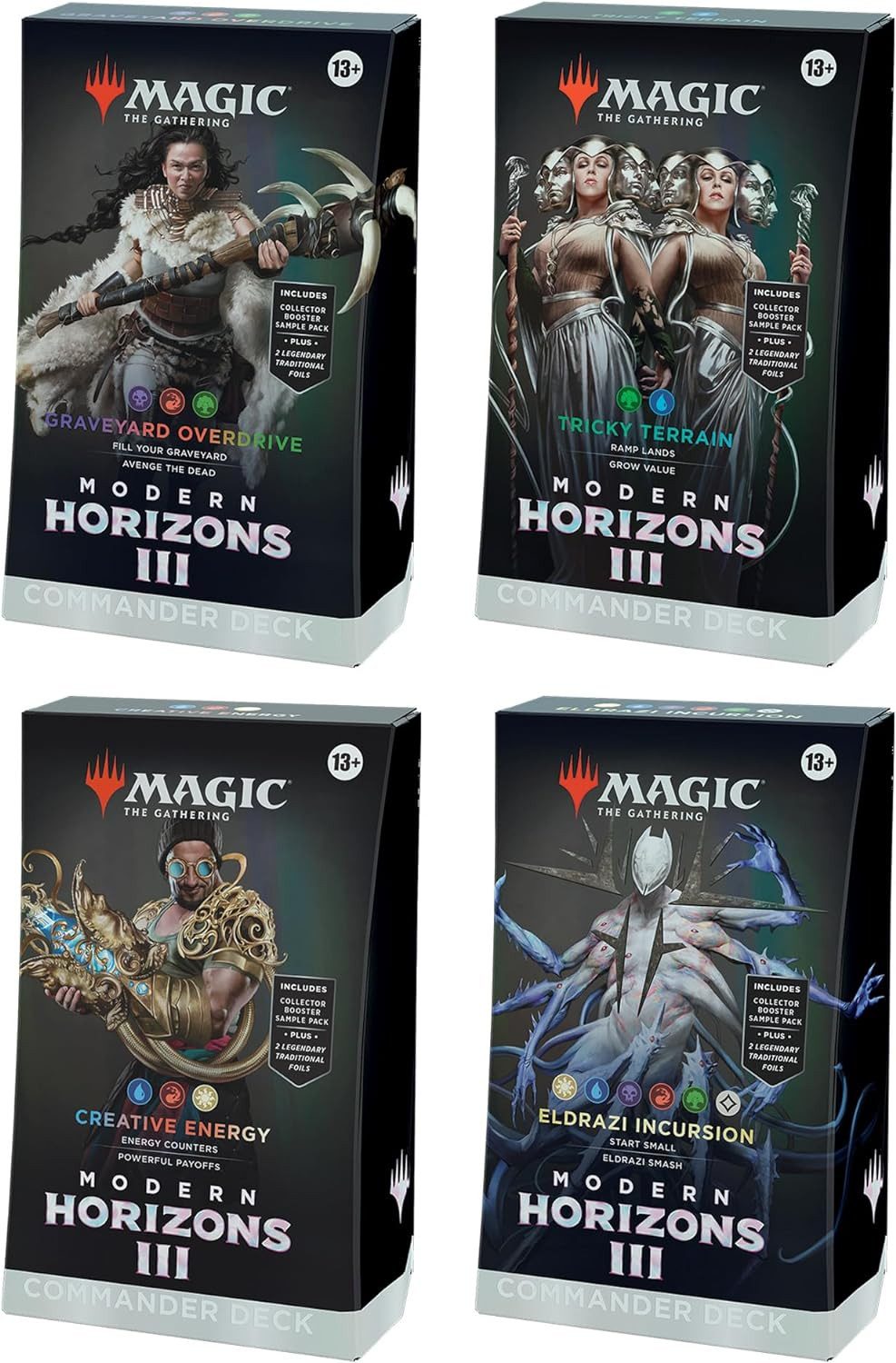 Magic the Gathering Sammelkarte Modern Horizons 3 Commander Deck Set Englisch, Includes 4 Commander Decks