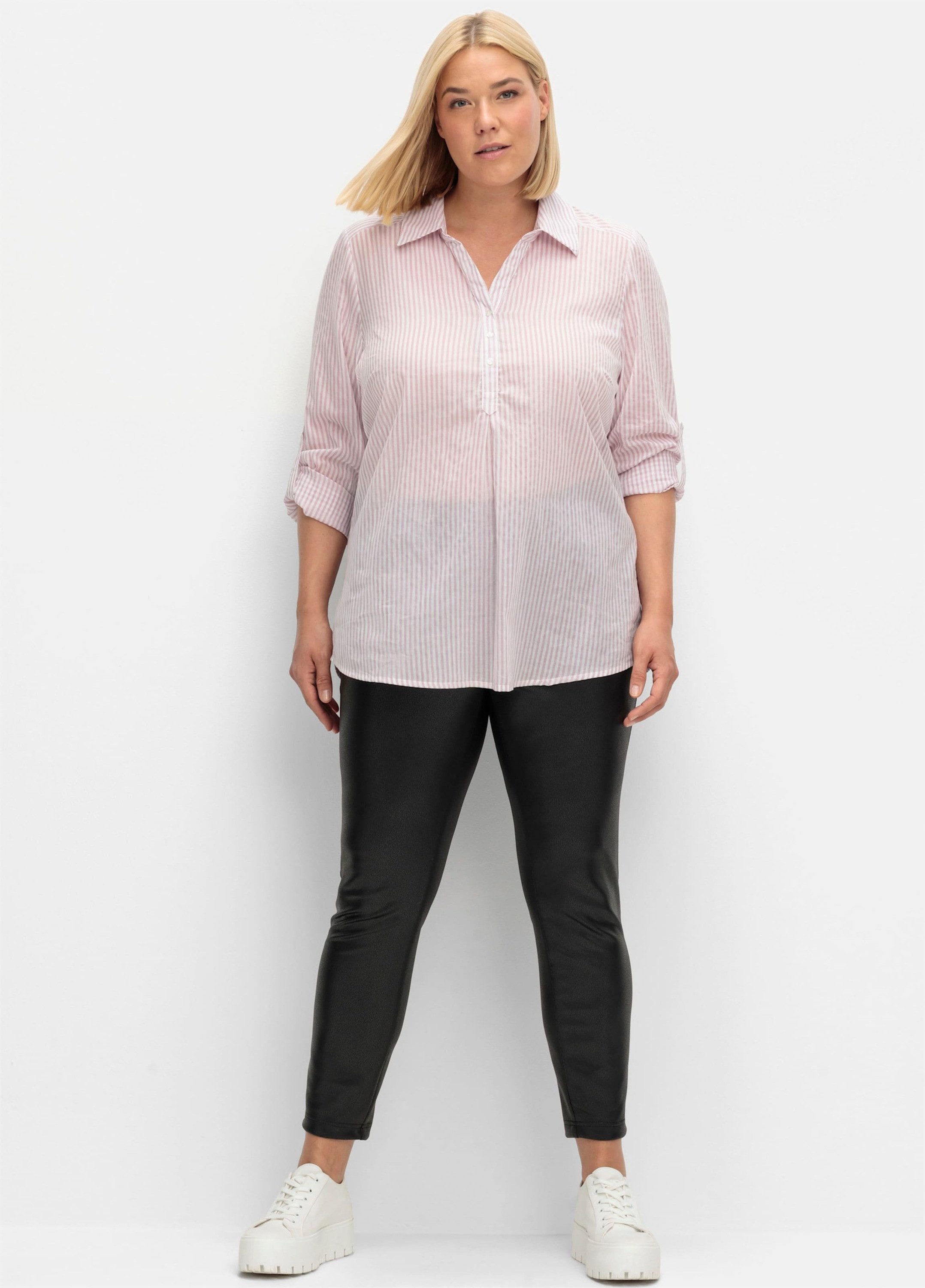 Sieh an! Klassische Bluse Bluse Langarm