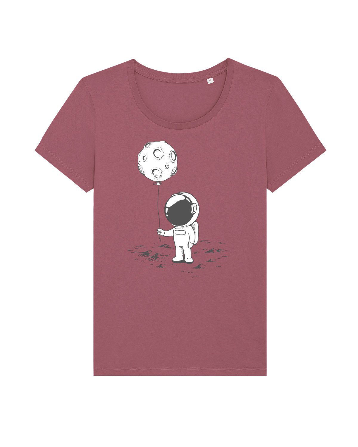 wat? Apparel Print-Shirt Kleiner Astronaut mit Luftballon (1-tlg) Hibiscus Rose