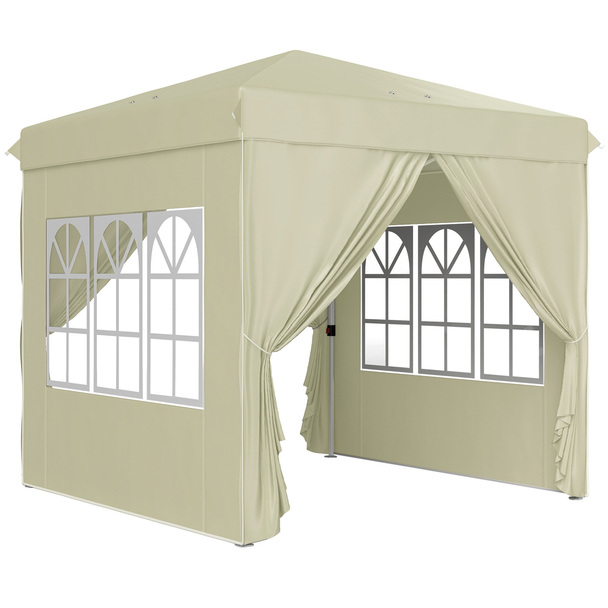 Pavillon ca.2,5x2,5m, wasserabweisend Stabil Winterfest Pop-up Faltpavillon