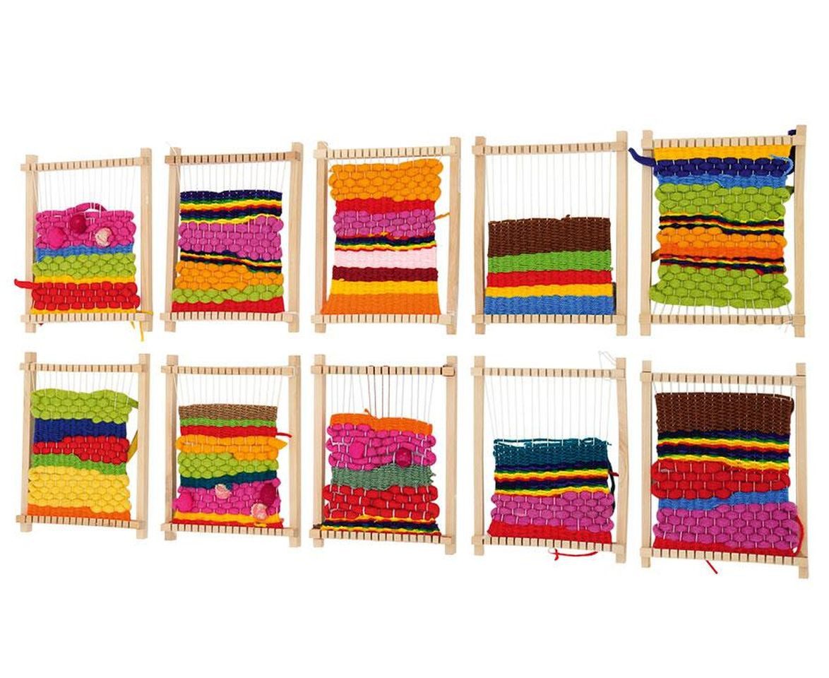 Betzold Lernspielzeug Kleiner Webrahmen – Bastelset Weben Kinder Handarbeit günstig online kaufen