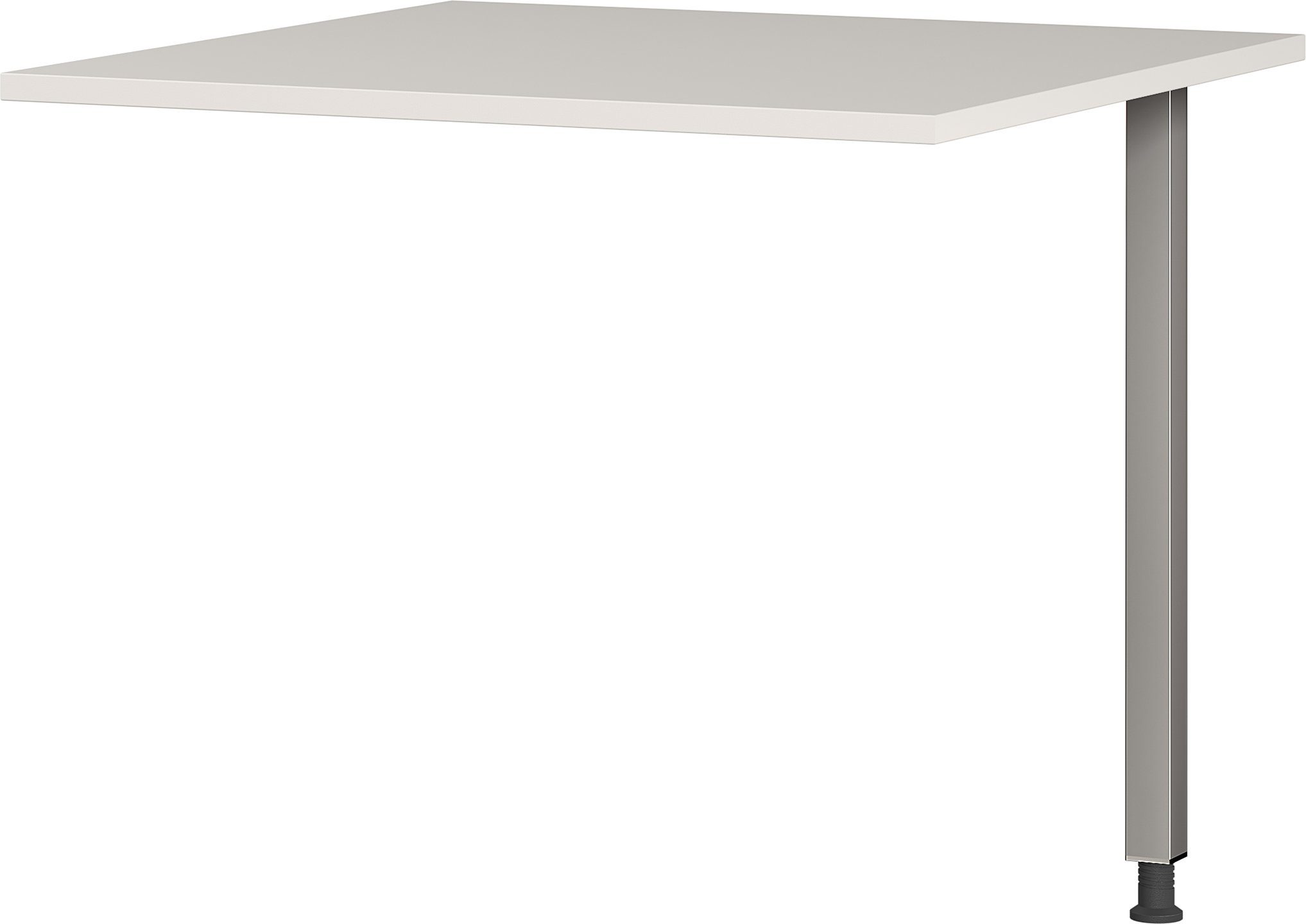 möbelando Schreibtisch 416 (BxHxT: 80x80x80 cm), in grau, silber