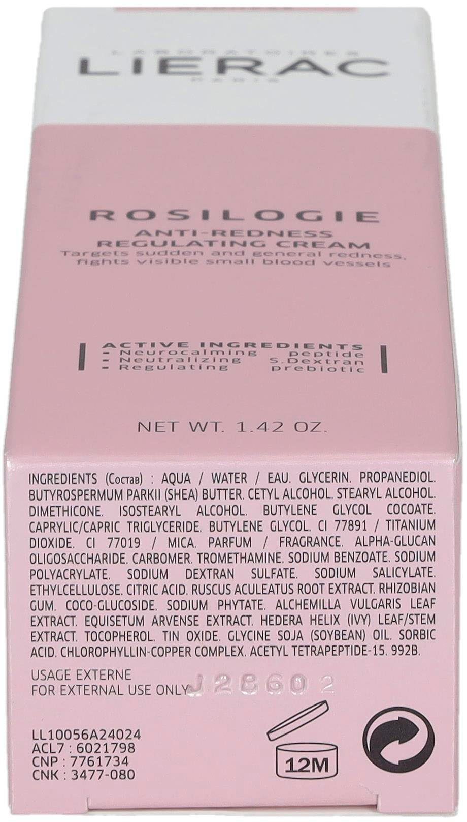 LIERAC gegen Rötungen Creme Anti-Rougeurs, Rosilogie Regulatrice Gesichtspflege