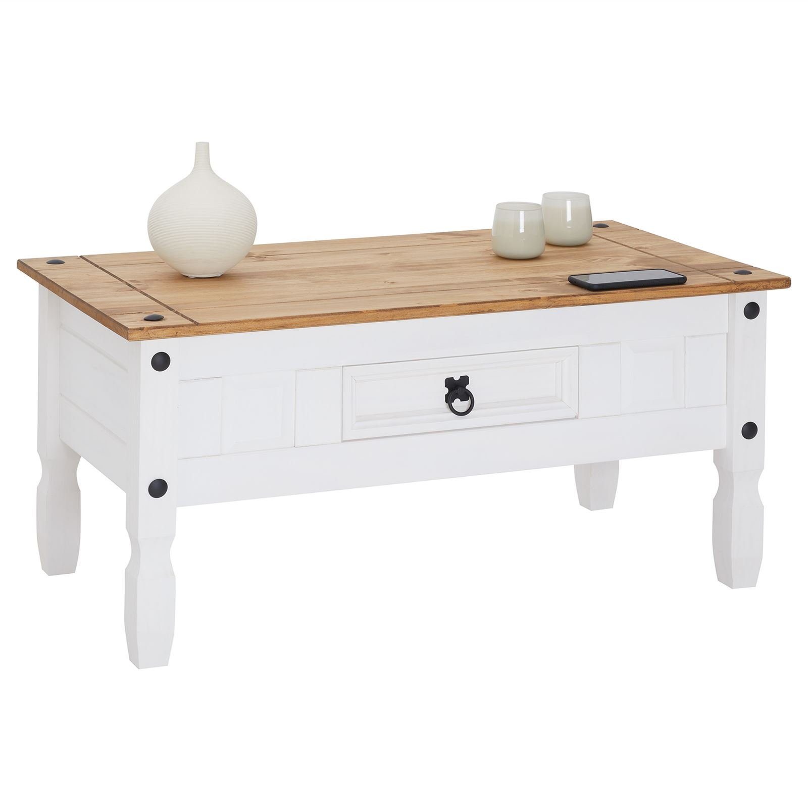 CARO-Möbel Couchtisch CAMPO, Sofatisch aus Kiefer günstig online kaufen
