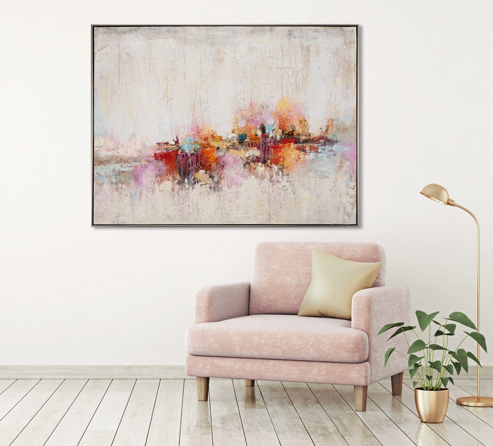 ArtUniverse Gemälde Warme Farbmelodie 92 x 122 cm, Abstrakt