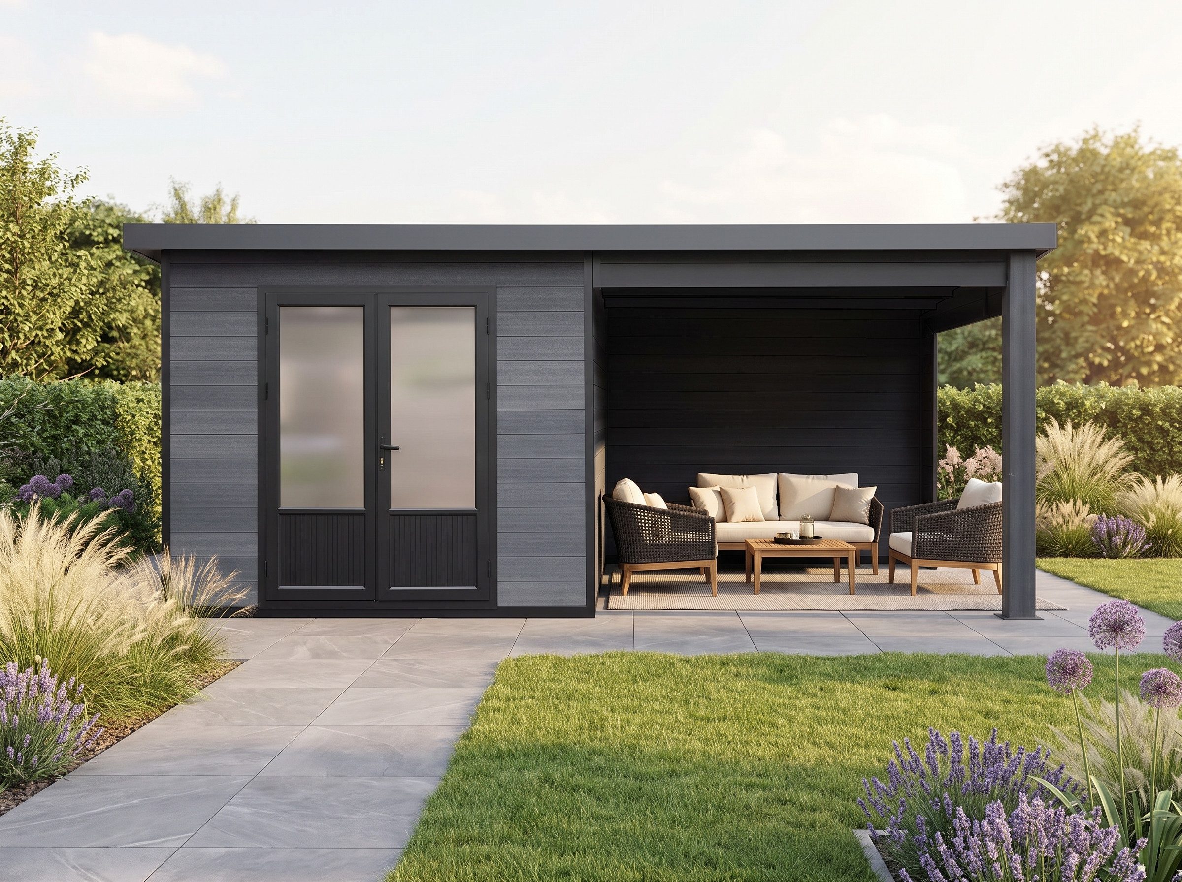 Fjordholz Gartenhaus Style DeLuxe, BxT: 571x327 cm – Bild 2 von 5