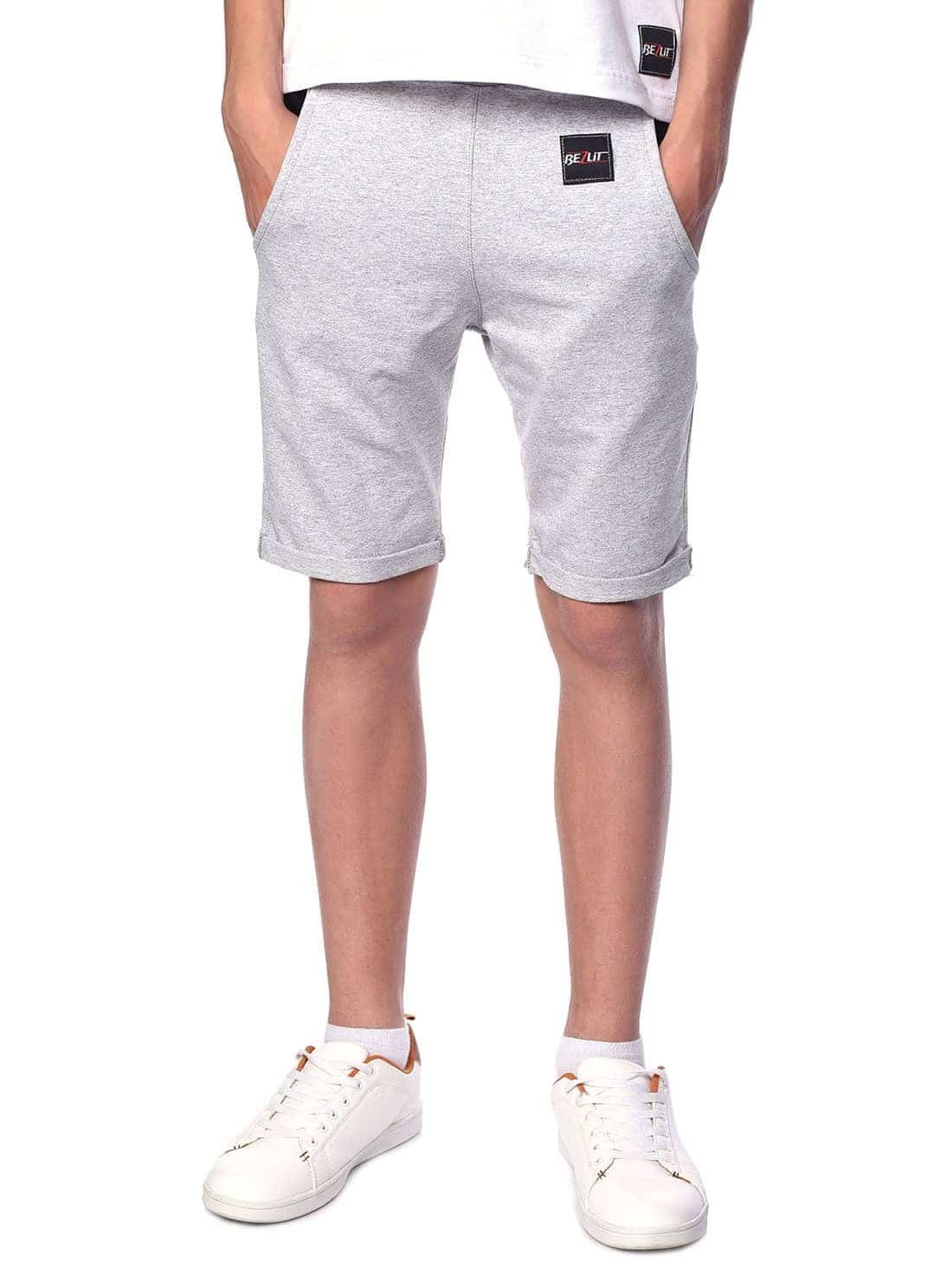 BEZLIT Bermudas Kinder Jungen Stoff Shorts (1-tlg) Casual Grau-Schwarz