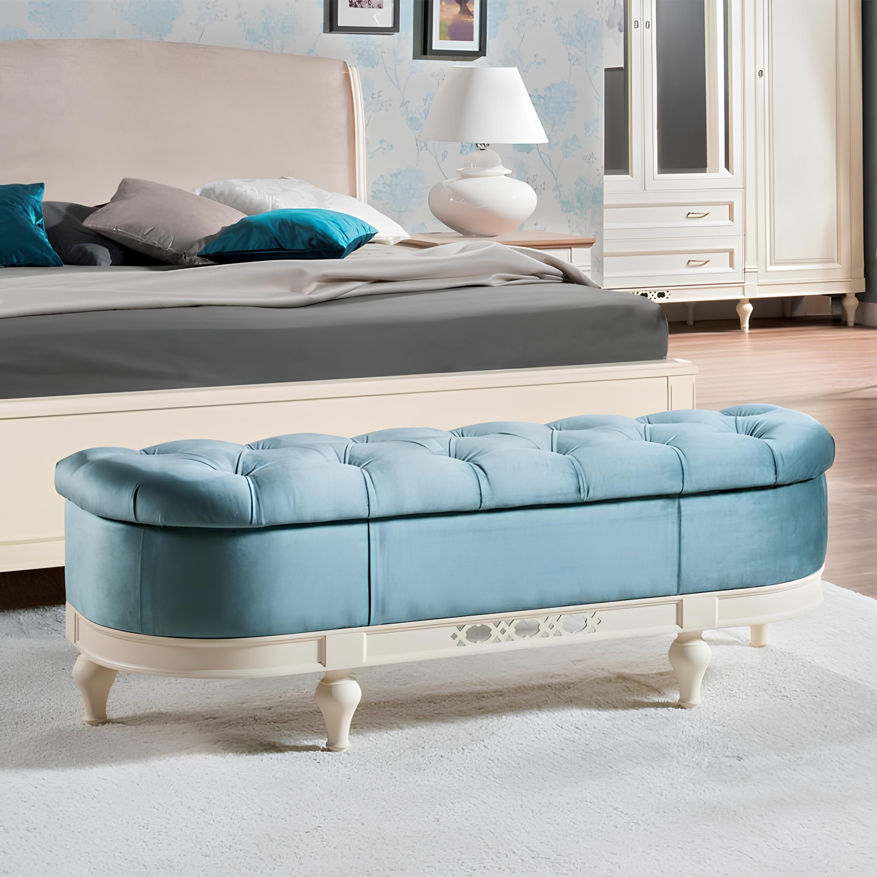 Xlmoebel Hocker Chesterfield Polsterhocker in elegantem Design (Hocker), Hergestellt in Europa