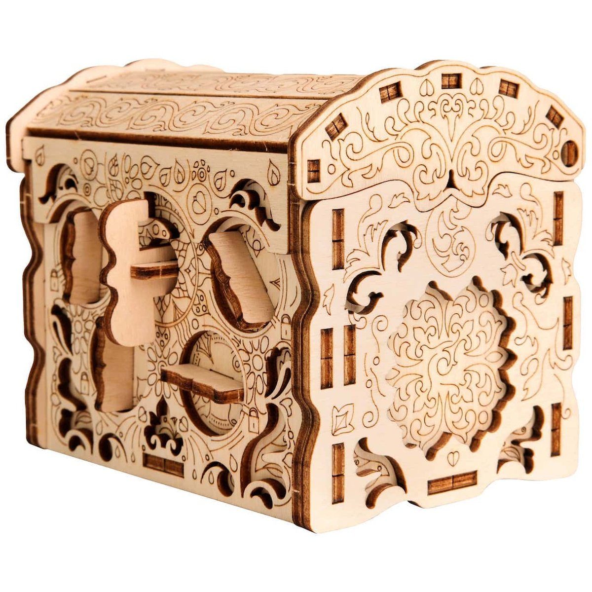 ROMBOL Denkspiele Spiel SECRET BOX TWO - 3D-Puzzle-Bausatz, Geschenkverpackung, Holzspiel