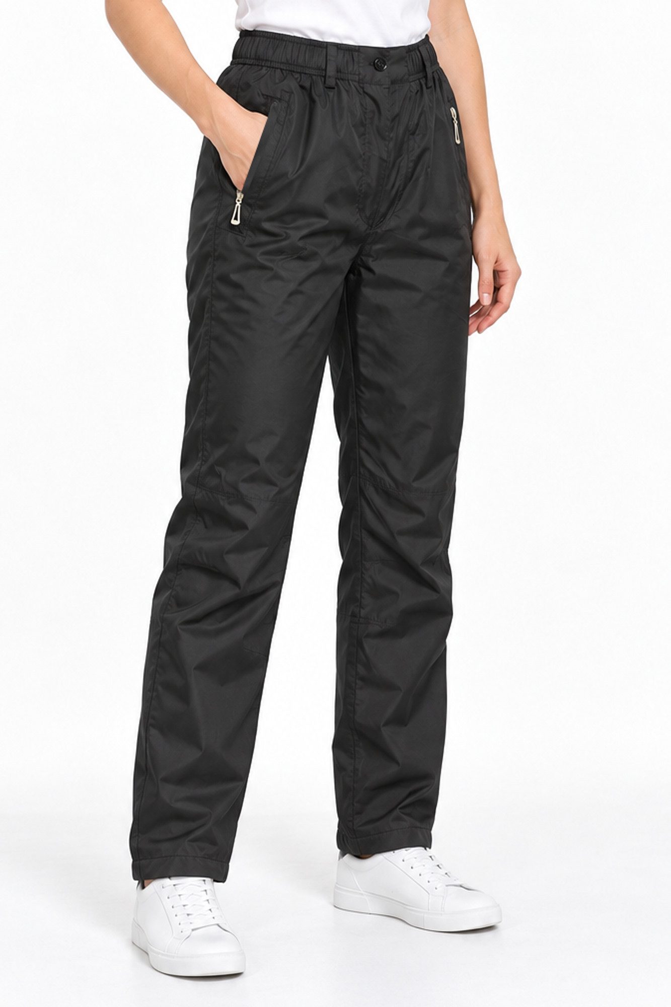 Kendindza Collection Thermohose Damen Winterhose gefüttert und wasserabweisend Winter Thermo Hose Outdoorhose Damen Wasserdicht, Thermo Winterhose Gummibund