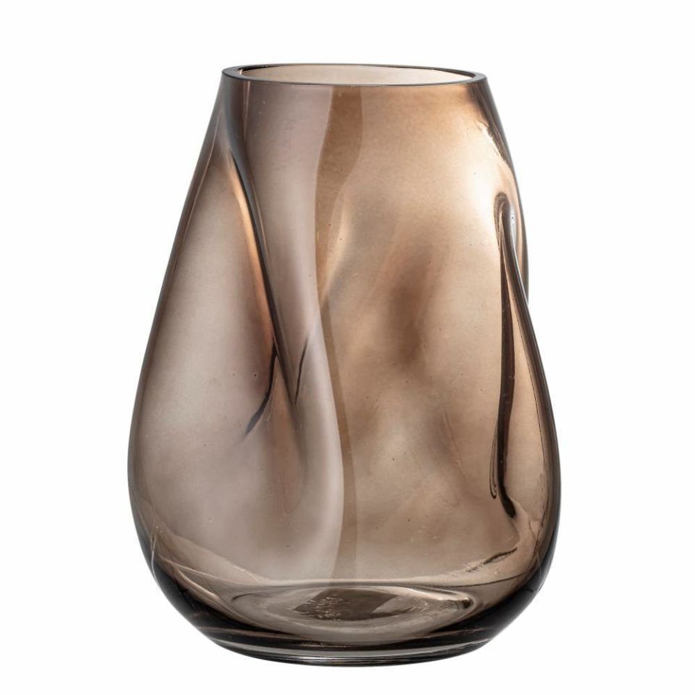 Bloomingville Dekovase Ingolf 19,5 x 26 x 18 cm Braun Glas günstig online kaufen