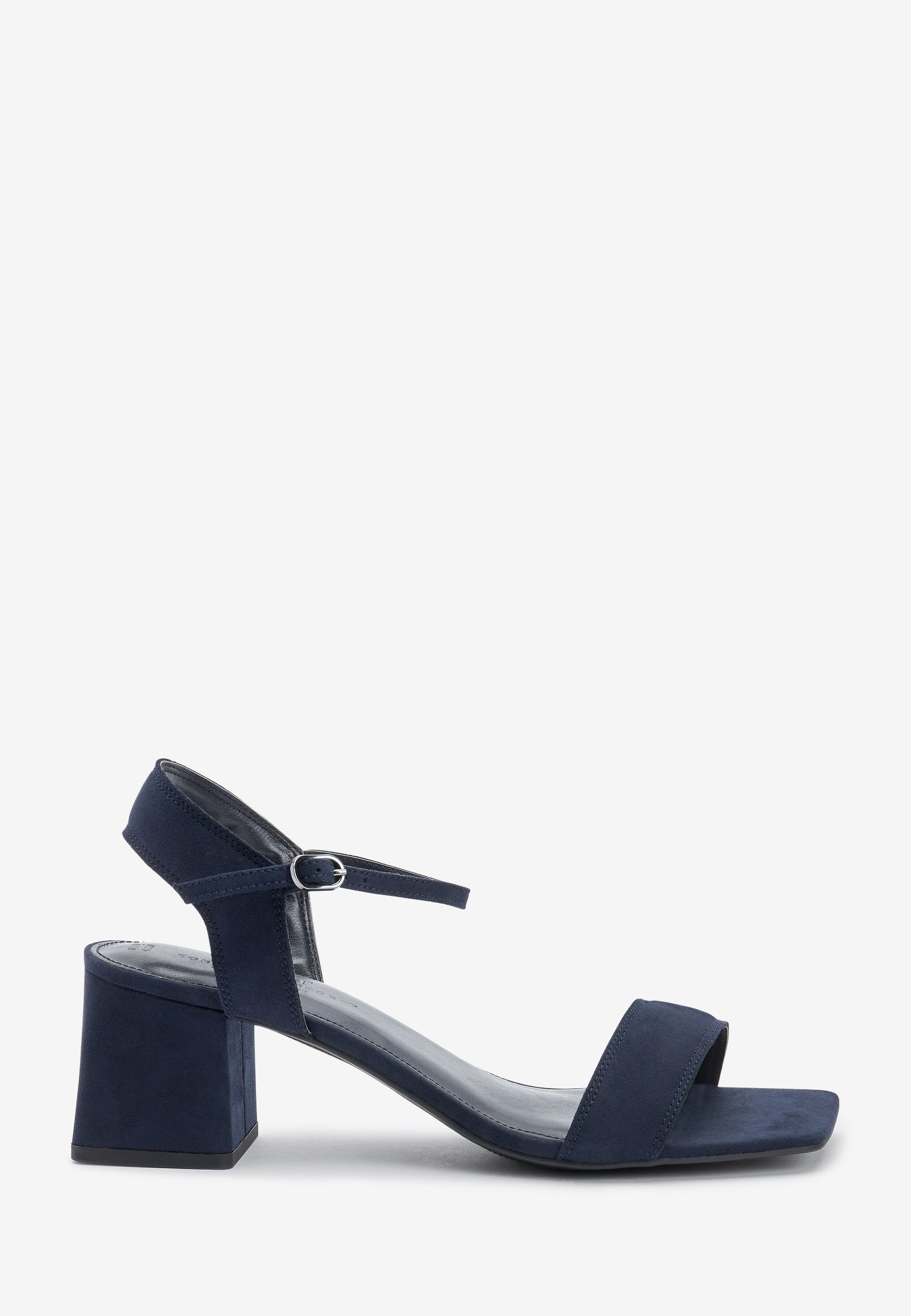 Next Forever Comfort Schlichte Sandalen mit Blockabsatz Sandalette (1-tlg) Navy Blue