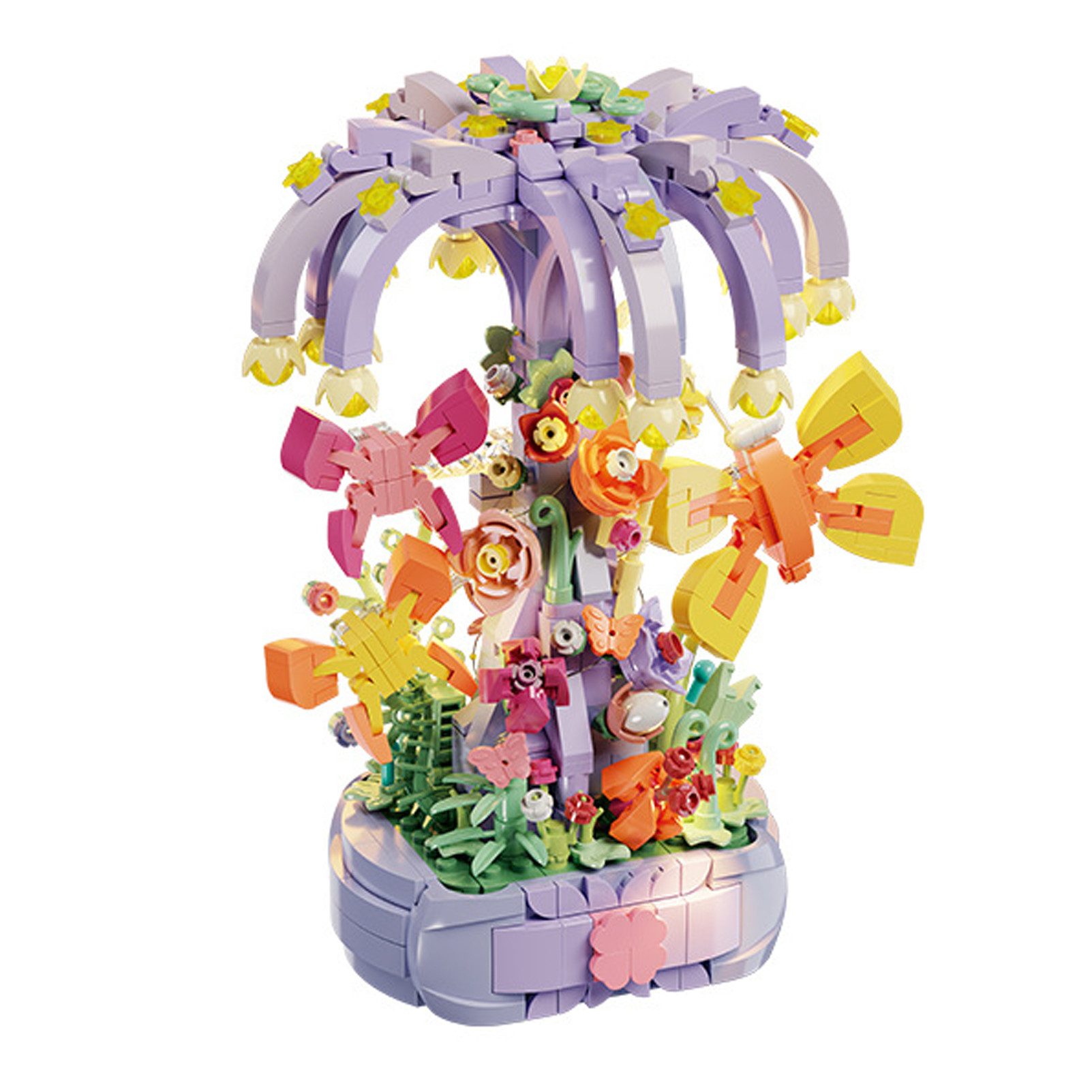 Blumen Bouquet Building Set 724 Stück, DIY Einzigartige Dekoration Spielbausteine