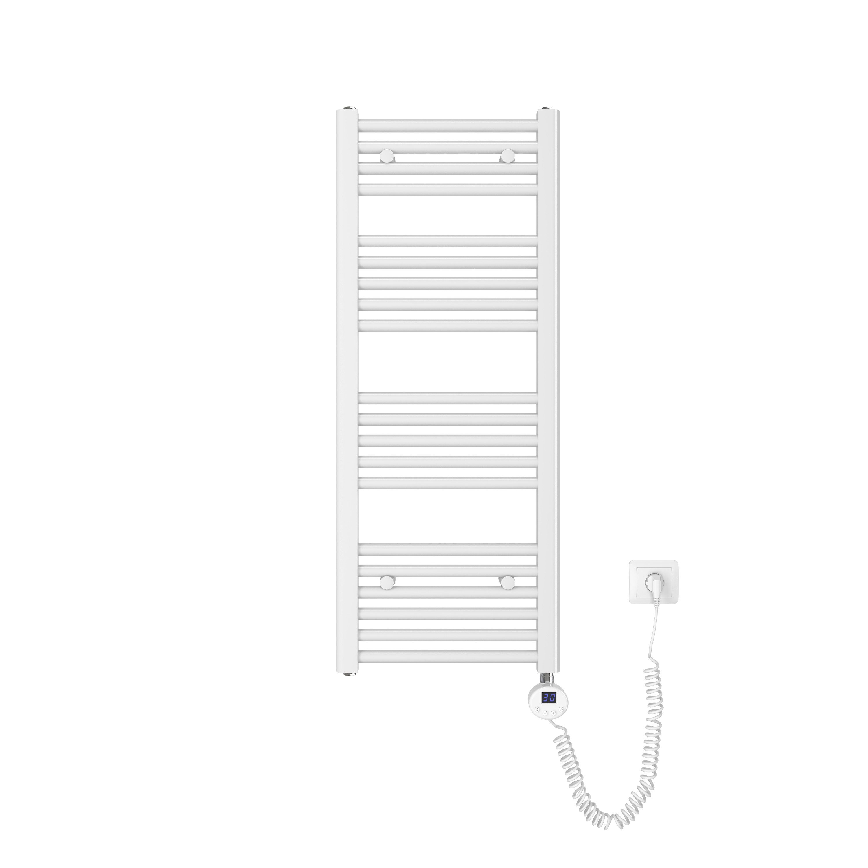 Heilmetz Elektrischer Badheizkörper mit Smart WLAN Thermostat Heizstab, 300W, Intelligente App/Sprachsteuerung, Weiß, Geeignet für 3 m²