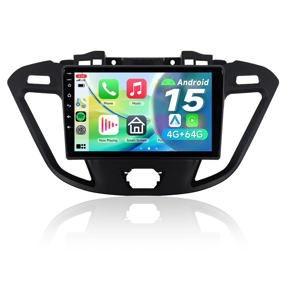 A-Sure DAB+ 64G Carplay GPS WIFI Android 15 Für Ford Transit Custom 2012-2021 Autoradio (Digitalradio (DAB), Carplay Android Auto Bluetooth EQ USB GPS Navi WIFI Touchscreen)