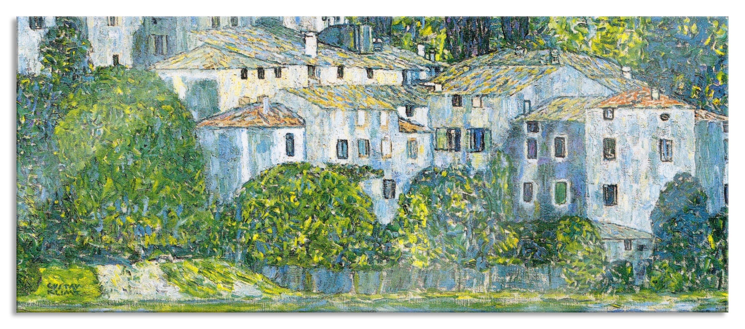 Pixxprint Glasbild Wassily Kandinsky aus - Echtglas, inkl. (1 Glasbild Aufhängungen und Abstandshalter Violett Violett, Wassily St), - Kandinsky