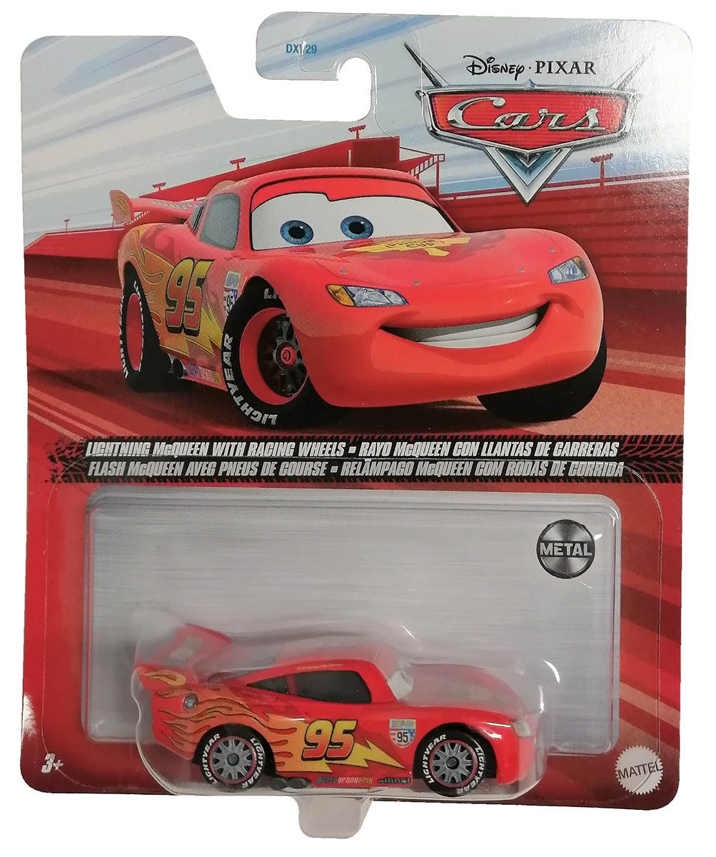 Mattel® Spielzeug-Auto Mattel FML20 Disney Pixar Cars 2 Lightning McQueen mit Rennreifen Rot