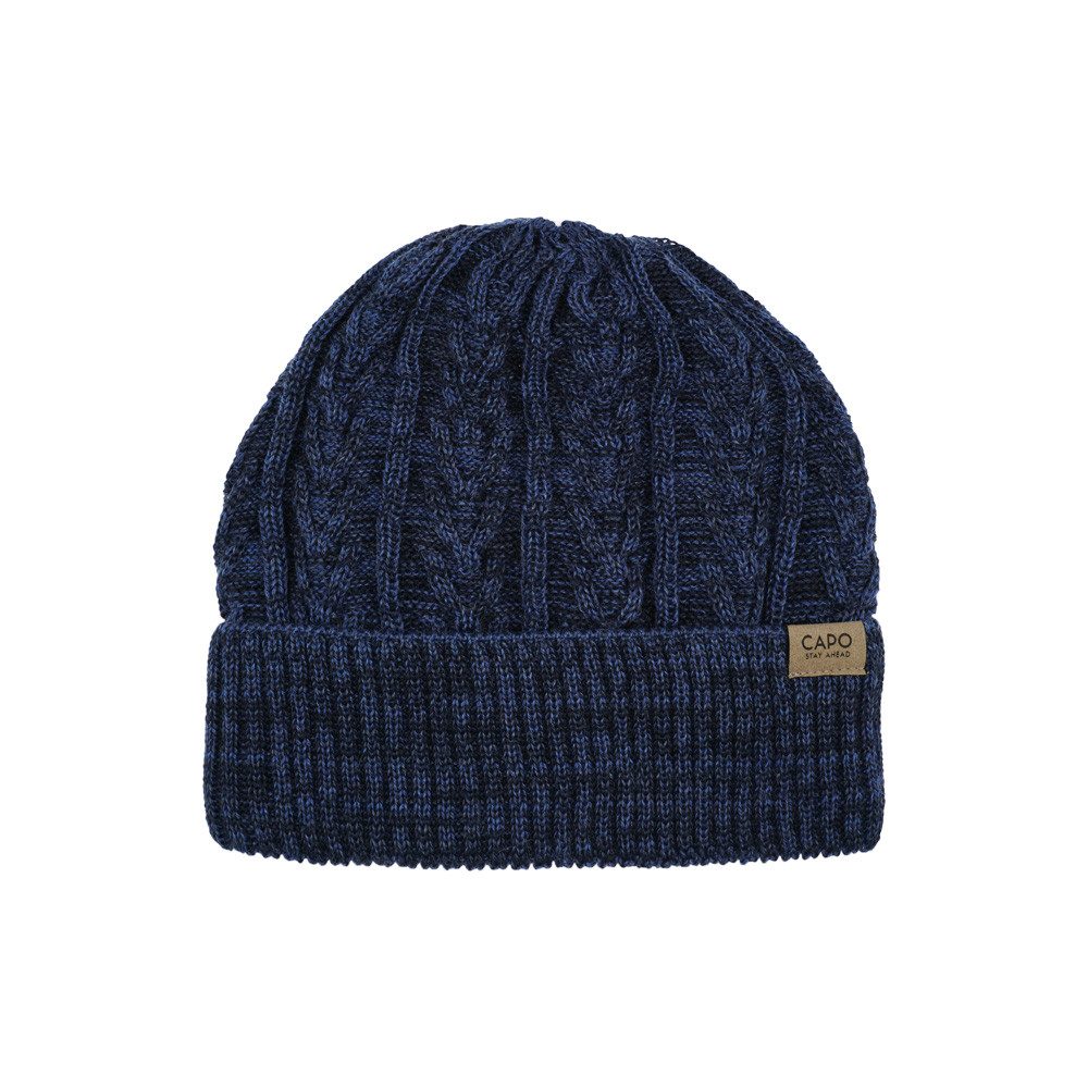 CAPO Strickmütze Rippenstrick, natürliche Thermoregulierung