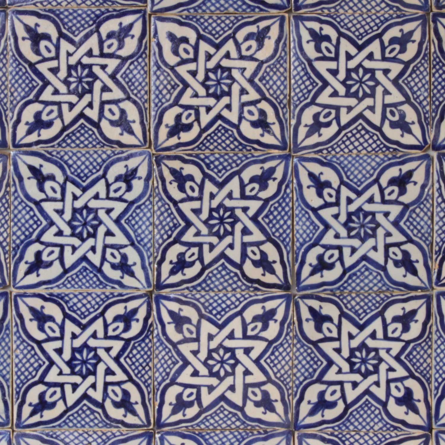 Casa Moro Wandfliese Marokkanische handbemalte Keramikfliese Daya 10 x 10 cm, Ton, Beige und Blau, Kunsthandwerk aus Marokko Wandfliese, für schöne Küche Dusche Badezimmer, Handgefertigt, FL7240