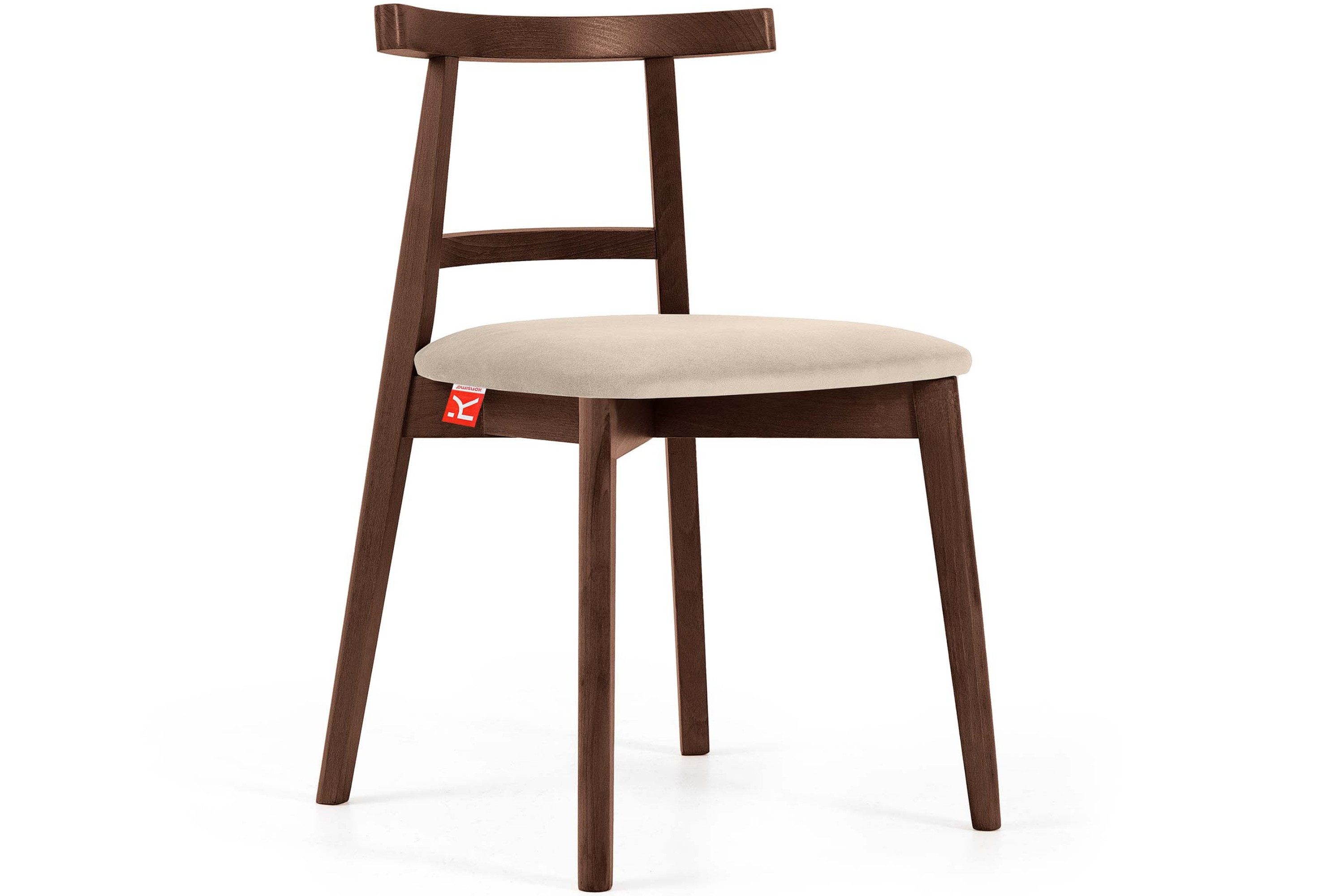 KONSIMO® Holzstuhl Esstischstühle LILIO, Holzstühle, Polsterstühle 2 St., Japandi, hergestellt in der EU, Massivholzrahmen aus Buche, fertigmontiert