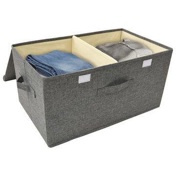 vidaXL Aufbewahrungsbox Aufbewahrungsboxen 2 Stk Stoff 50x30x25 cm Anthrazit