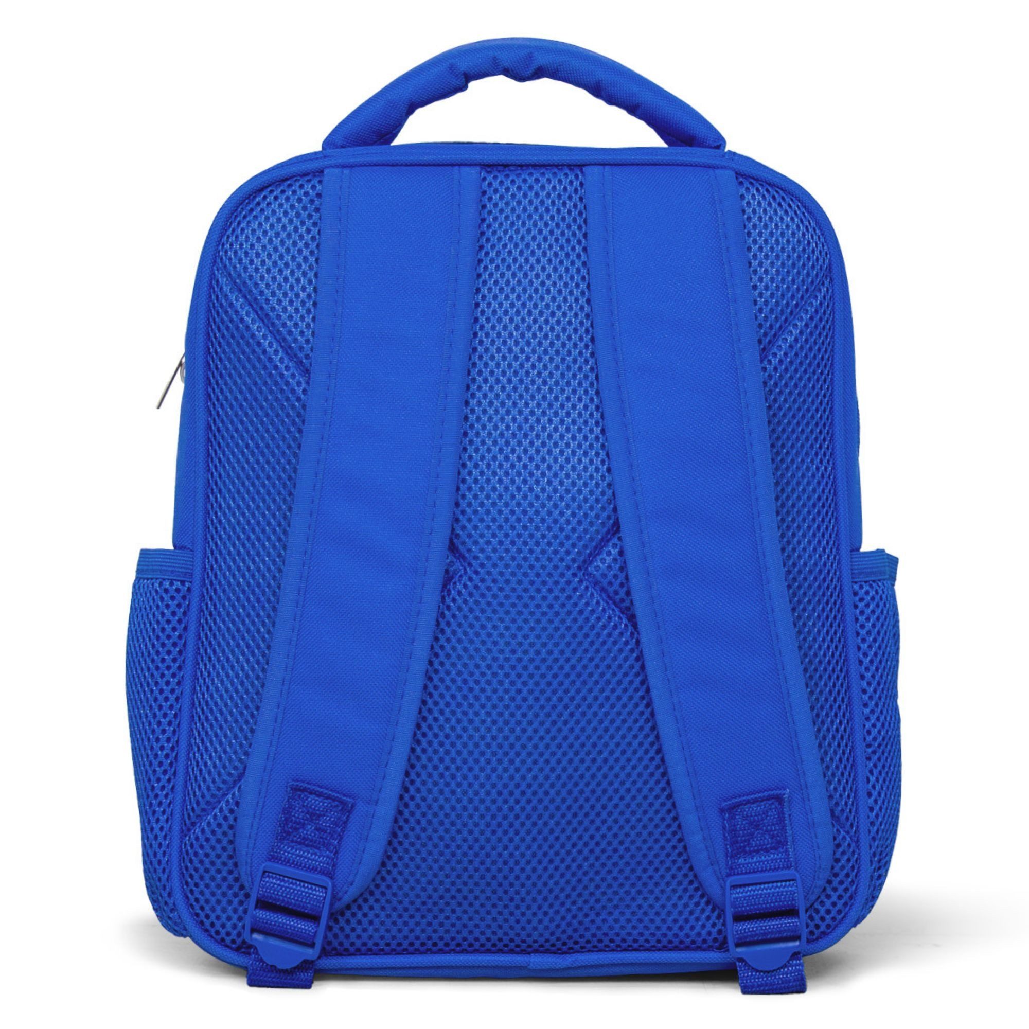 NoBoringSuitcases.com© Rucksack Blau - Qoute mit Neonröhren, Kinderrucksack, Schulrucksack, Freizeitrucksack, Jungen, Kindergarten