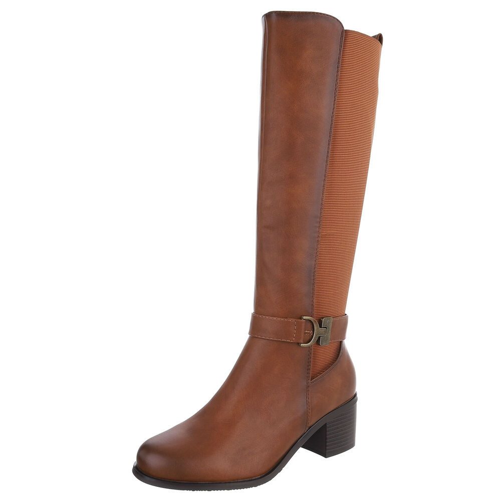 Ital-Design Elegante Damen-Stiefel mit Blockabsatz für günstig online kaufen