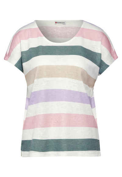 STREET ONE T-Shirt LS_LTD QR big multicolor strip