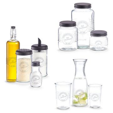 Zeller Present Glas Trinkglas "Old fashioned, Glas, 300 ml, Glas, transparent, Ø6/7,8 x 12,3 cm