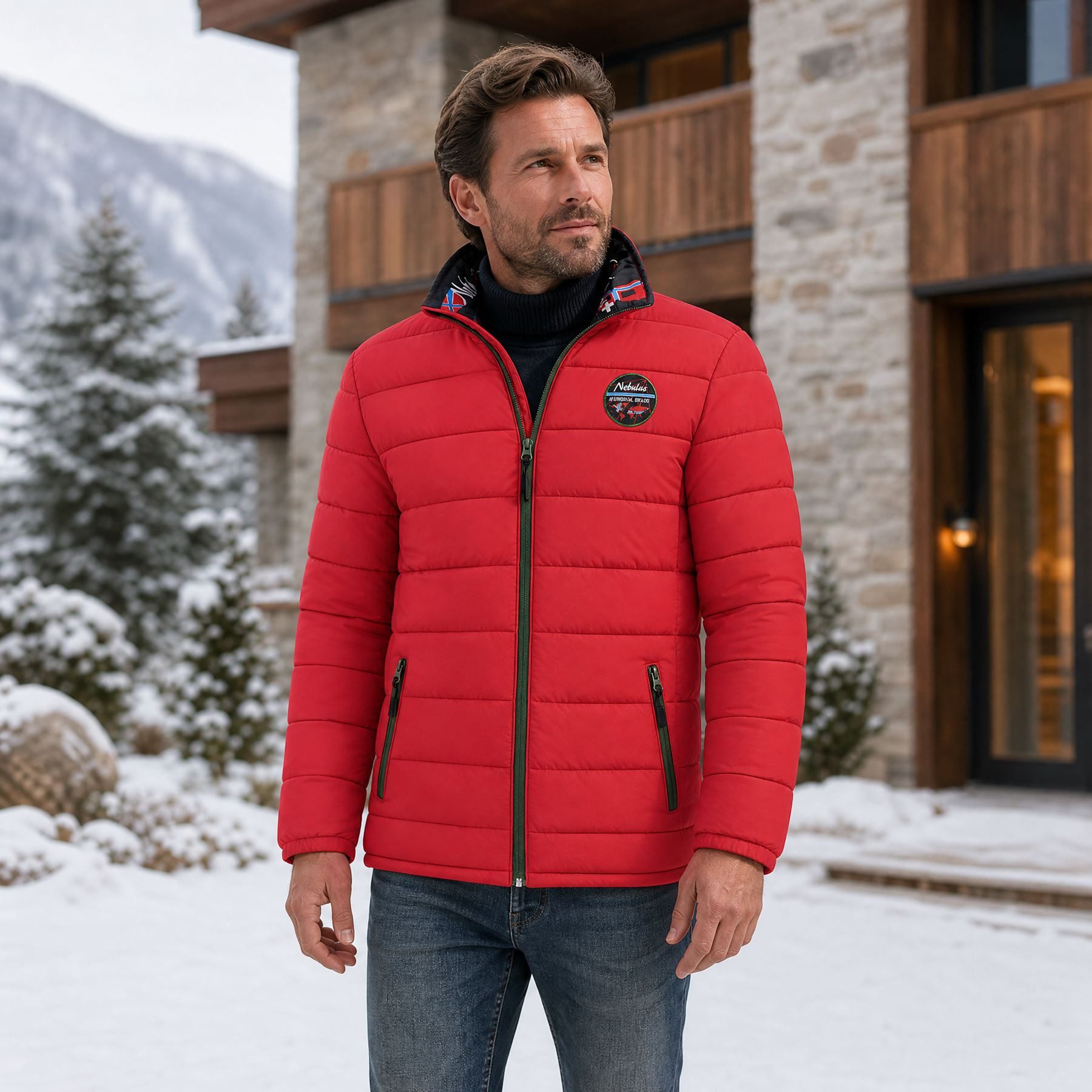 Nebulus Winterjacke TAMMES, P4811 - Herren, rot, S