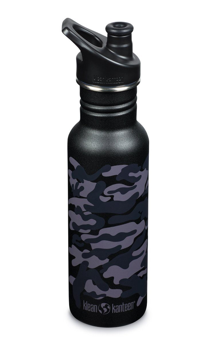 Klean Kanteen Trinkflasche Edelstahl - 532ml Kid Kanteen® mit Sport Cap Black Camo