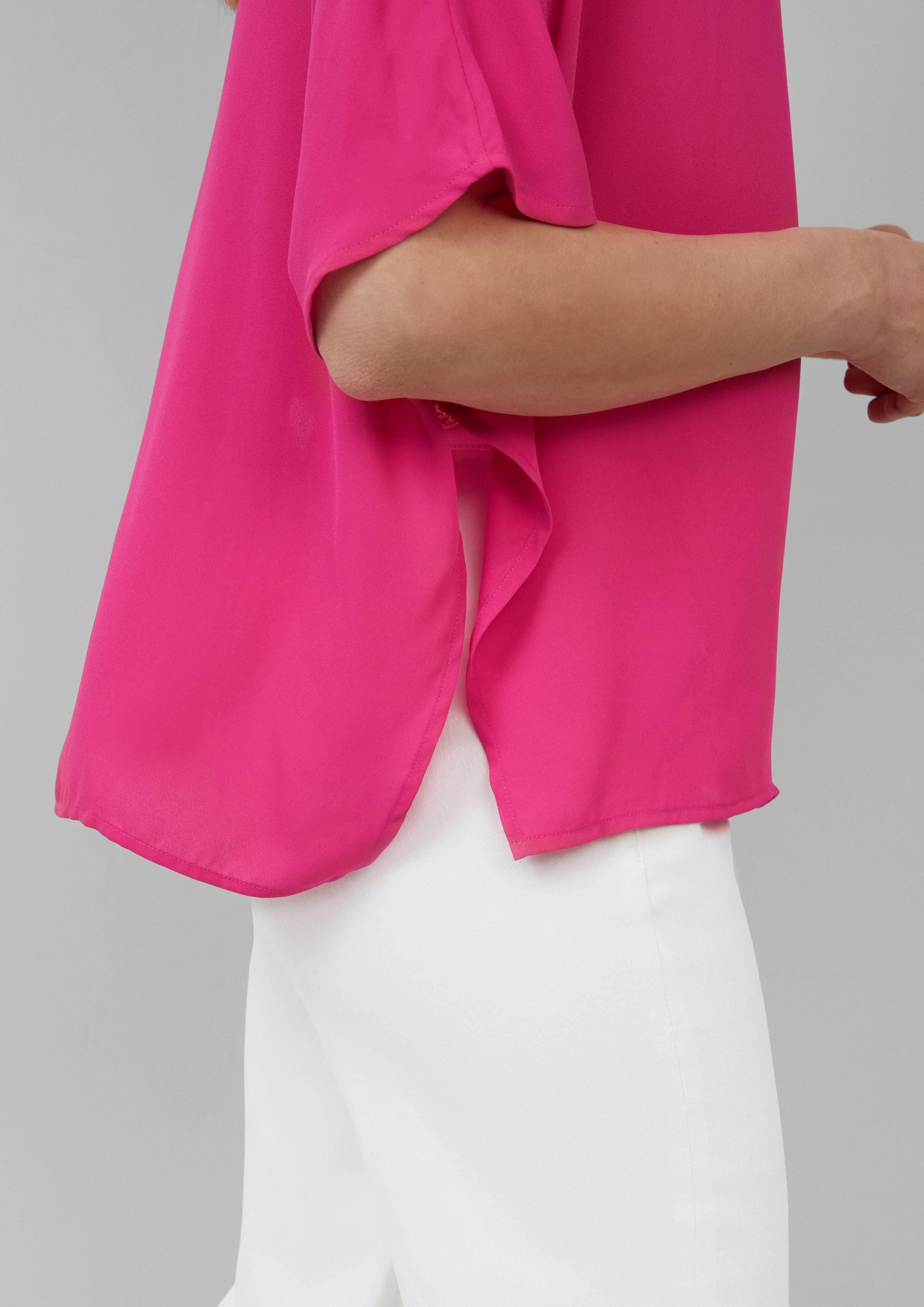s.Oliver BLACK LABEL Kurzarmshirt Chiffonshirt im günstig online kaufen