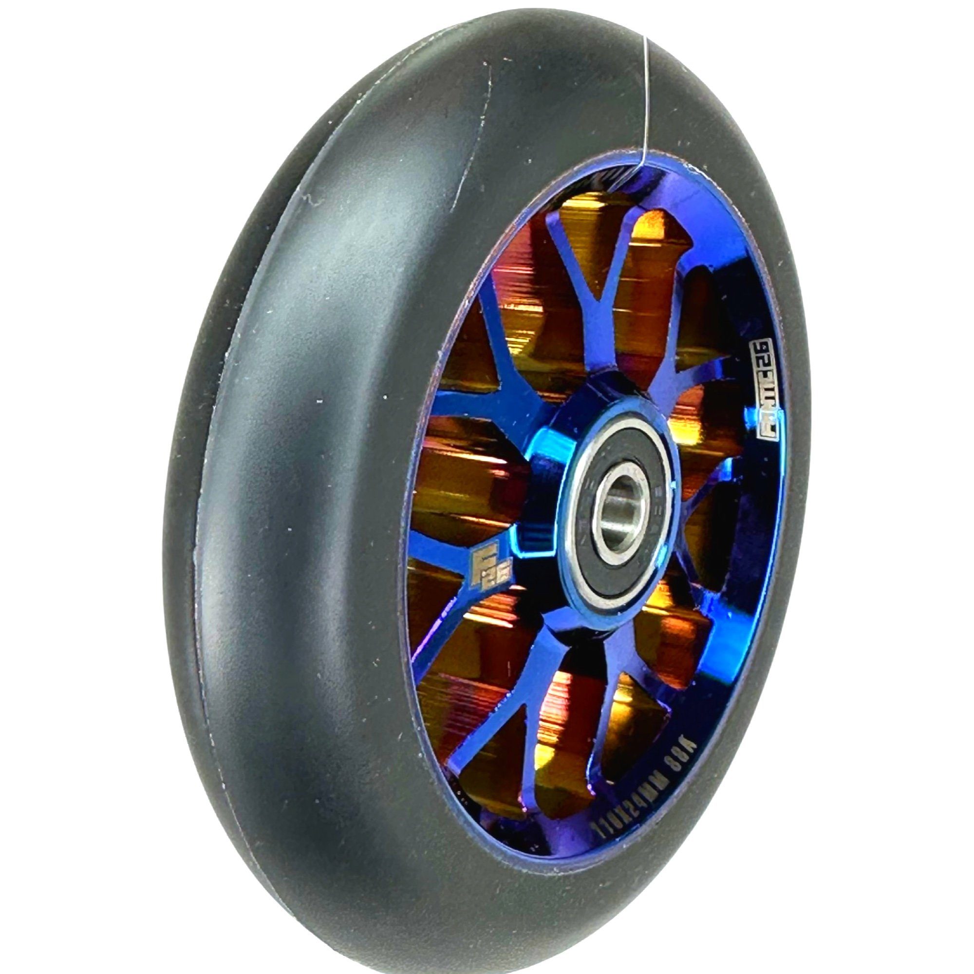 Fantic26 Stuntscooter Fantic26 Spy7 Stunt-Scooter Rolle 110mm Abec11 Blauchrome/Pu Schwarz