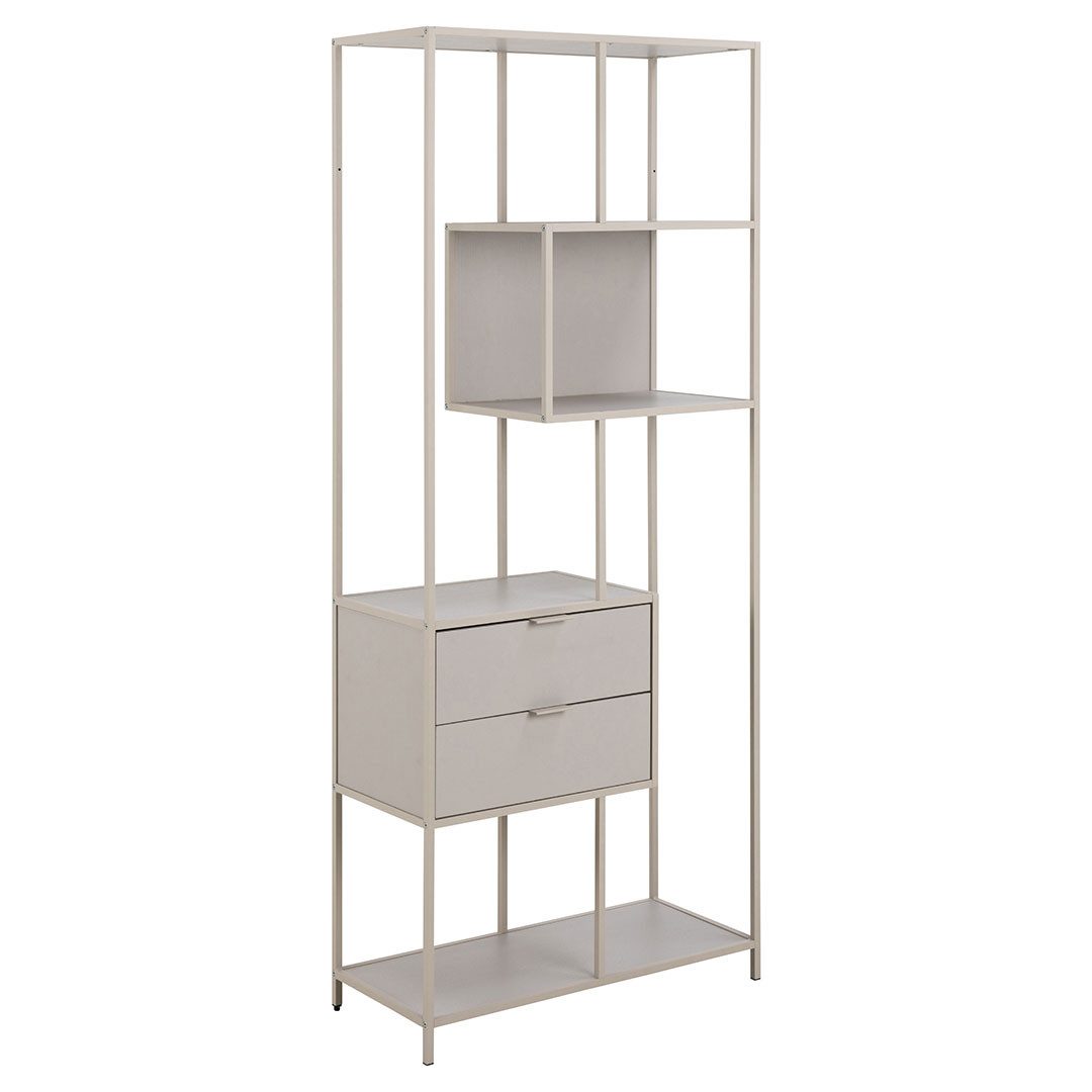 ACTONA GROUP Regal Seaford Regal 2 Schubladen 4 Regale grau.