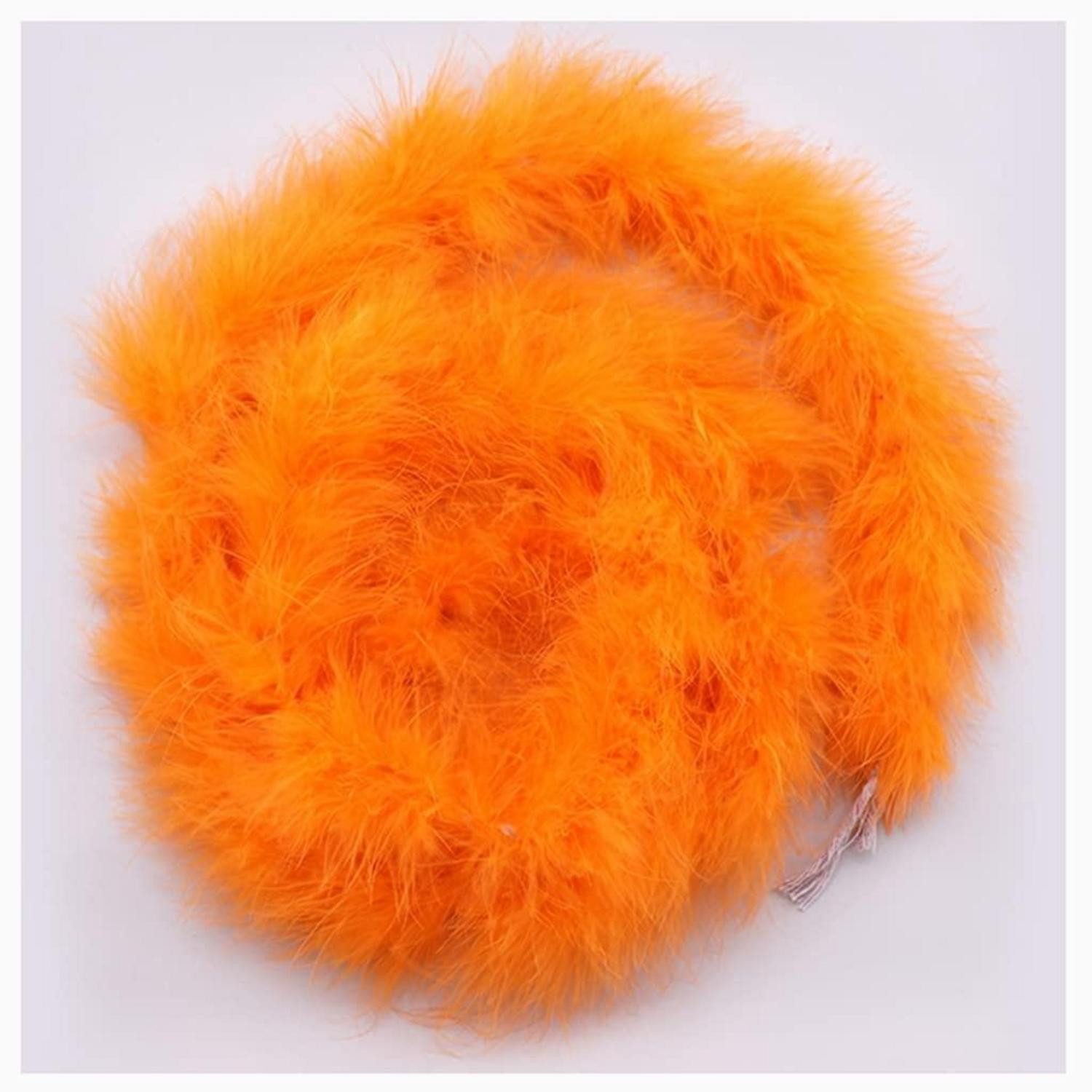 LuxusKollektion Girlande Federboa 200cm Flauschig Orange Deko-Girlande