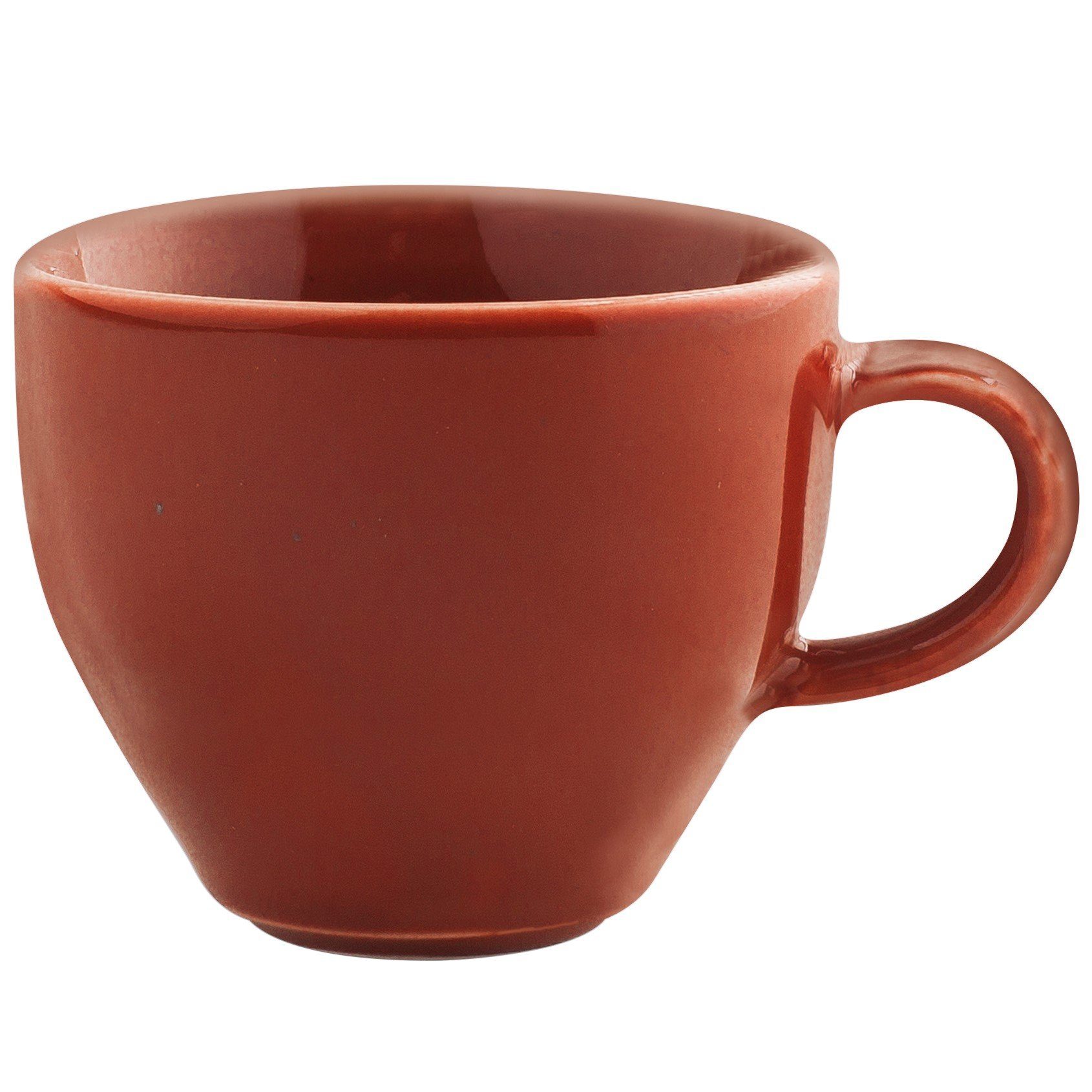 Kahla Tasse Homestyle Milchkaffeetasse 0,30 l, Porzellan, Handglasiert, Made in Germany siena red