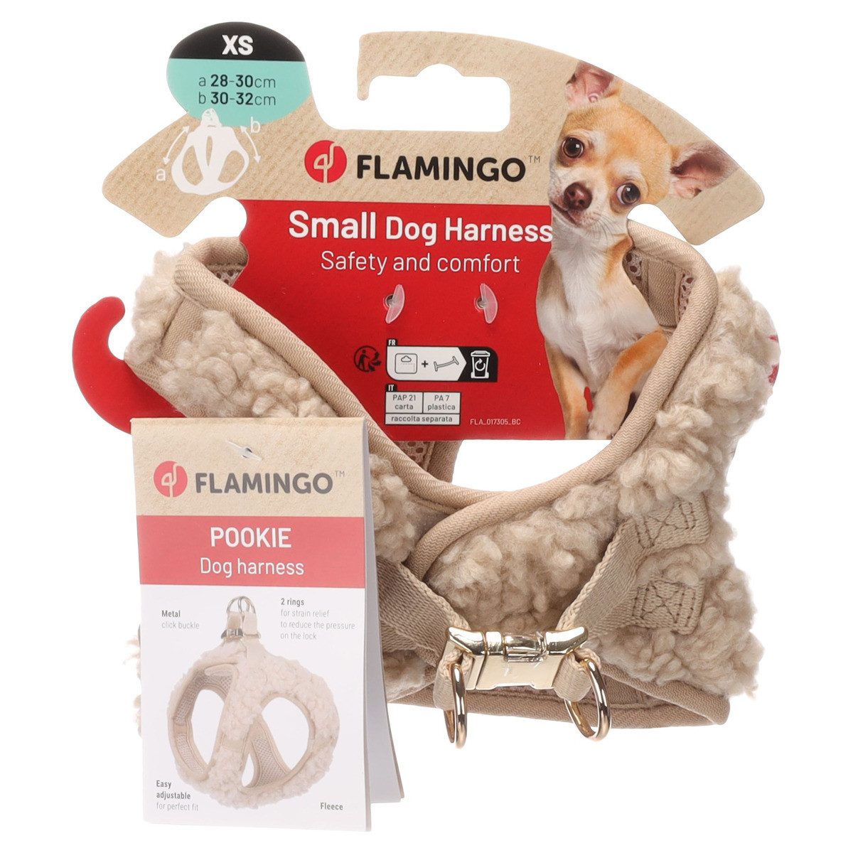 Flamingo Hunde-Geschirr Geschirr Step & Go Pookie beige günstig online kaufen