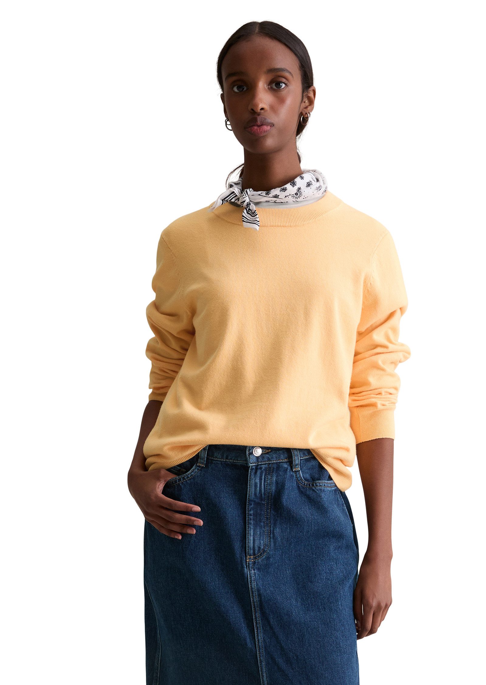 Marc O'Polo DENIM Strickpullover aus Soft Cotton Stretch günstig online kaufen