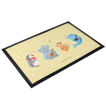 Fußmatte 60 x 90 cm Big Band - Gelb Pastell - Geschenk, lustige Sprüche, Musik, Mr. & Mrs. Panda, Höhe: 0 mm