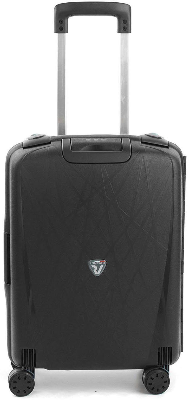 RONCATO Hartschalen-Trolley Light Carry-on, 55 cm, schwarz, 4 Rollen, Handgepäck-Koffer Reisegepäck Hartschalen-Koffer mit TSA Schloss