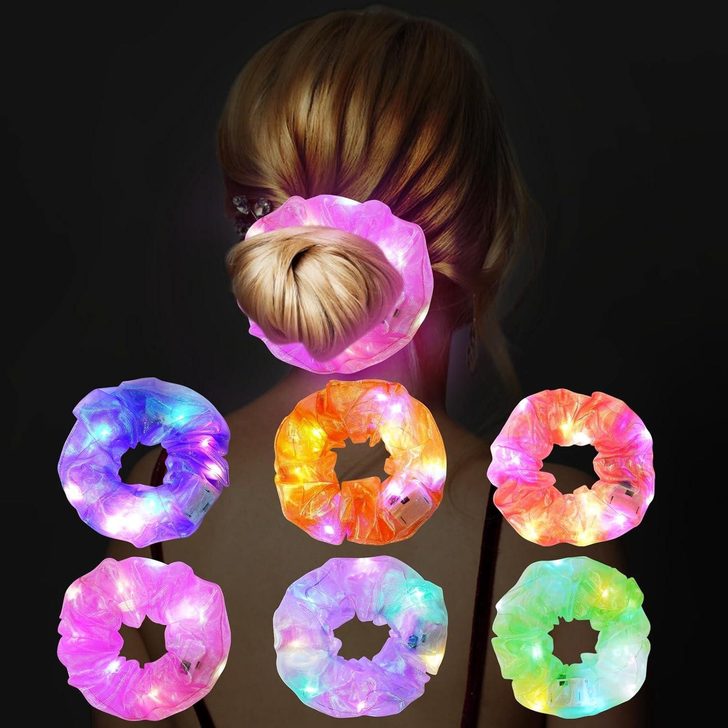 Haargummi Leuchtende Haargummis Neon Stirnbänder LED Haaraccessoires
