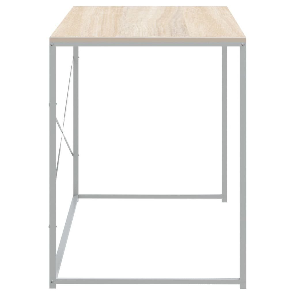 Holzwerkstoff Schreibtisch Weiß furnicato Computertisch cm Eiche-Optik und 110x60x70