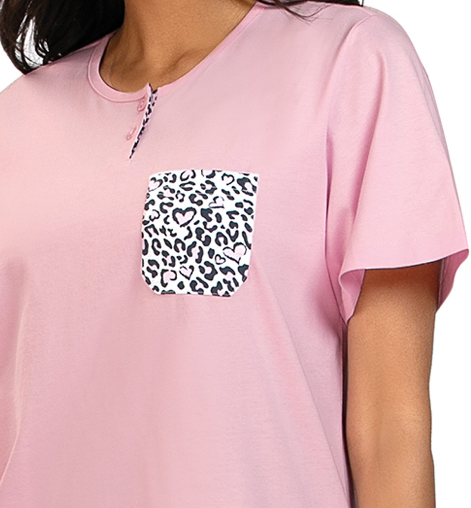 comtessa Shorty Summer Whisper (Set, 2 tlg., 2-teilig) Damen Pyjama 2-teilig Shorts Baumwolle geknöpft große Größen