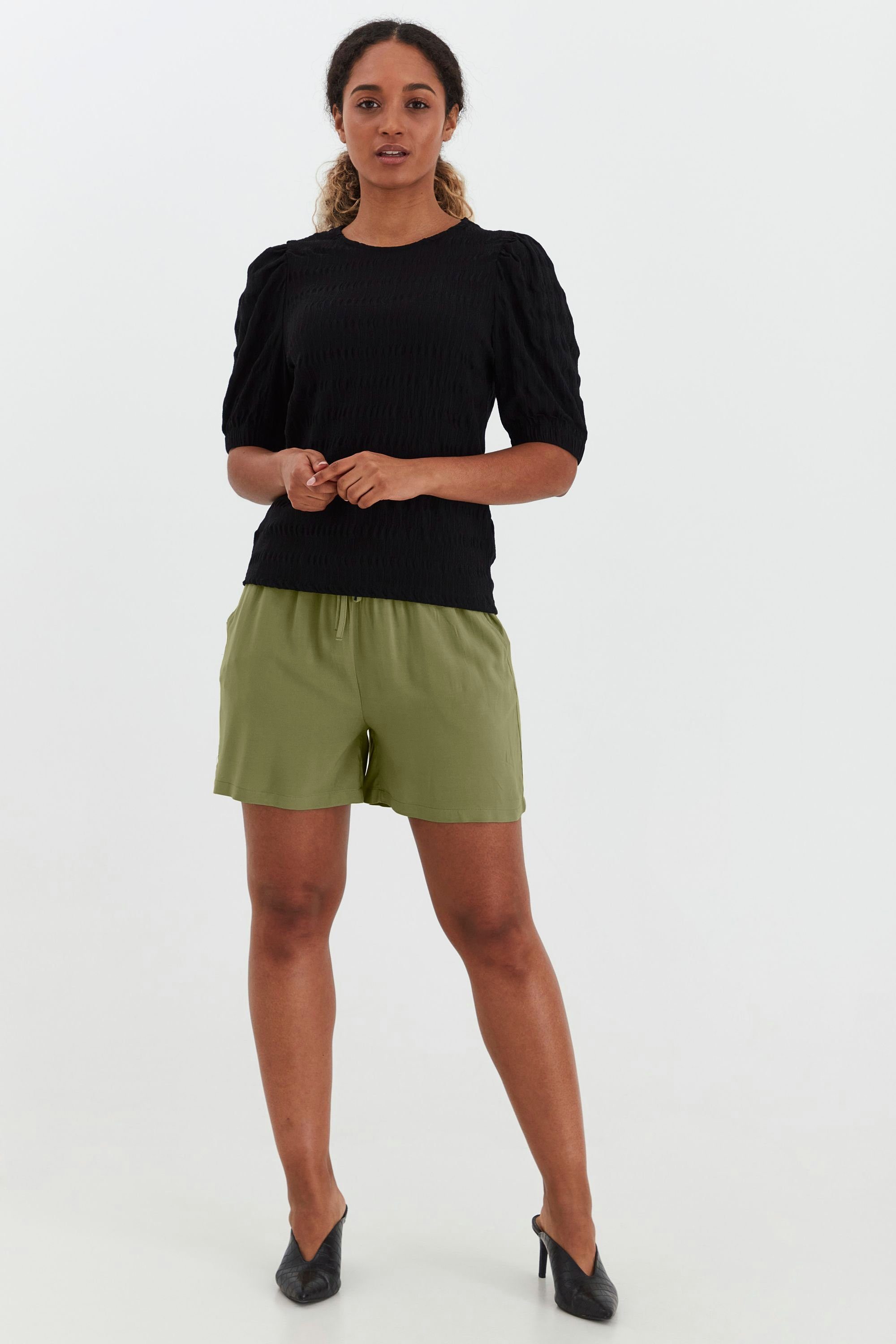 Oil Shorts Green SHORTS Shorts - BYMMJOELLA (170115) Muster 20809730 Luftige b.young mit