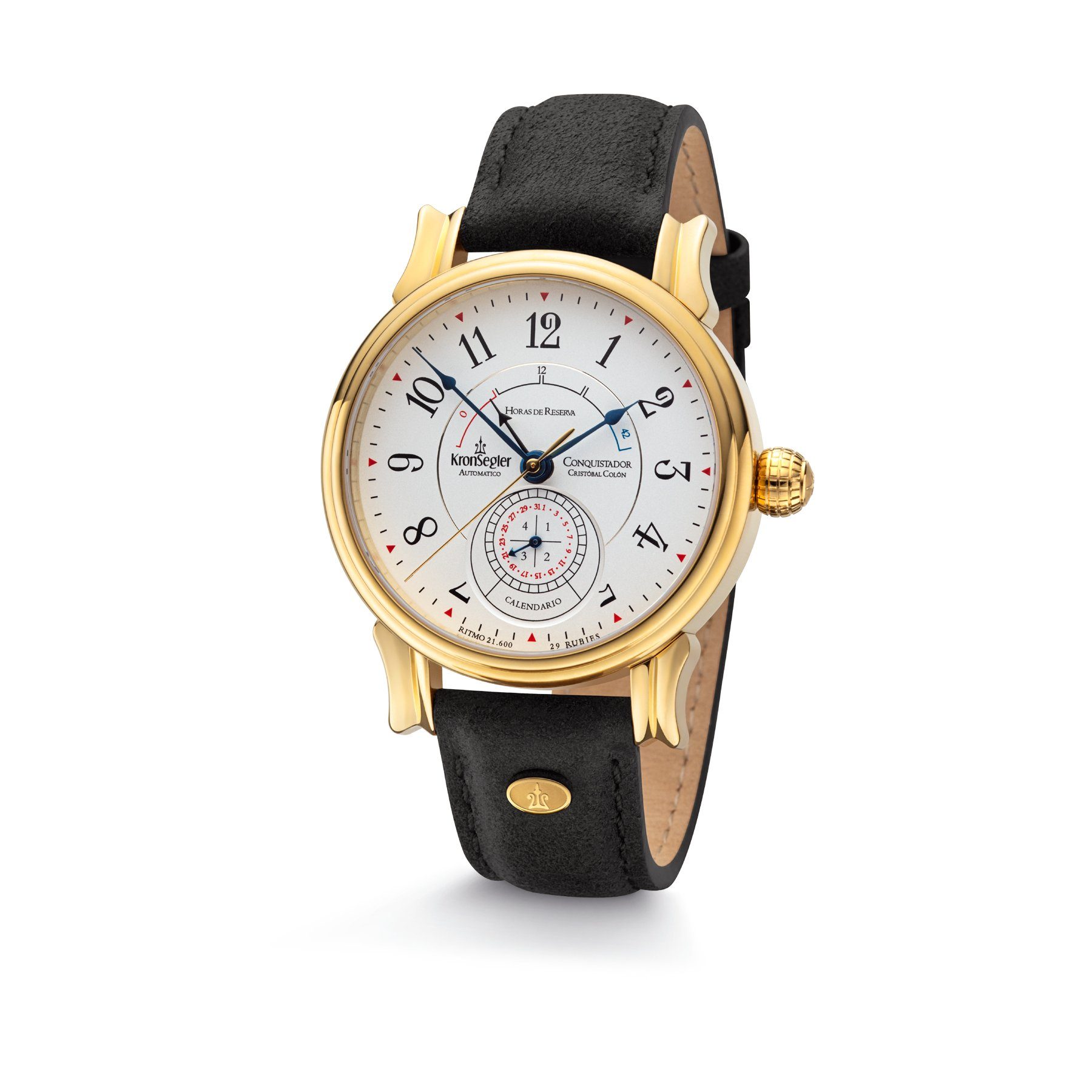 Automatikuhr Conquistador Herrenuhr Armbanduhr m. Gangreservenanzeige